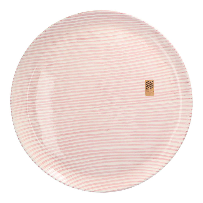 Serving tray with narrow stripe pattern mauve 40cm Casa Cubista - -. FOODIES IN HEELS