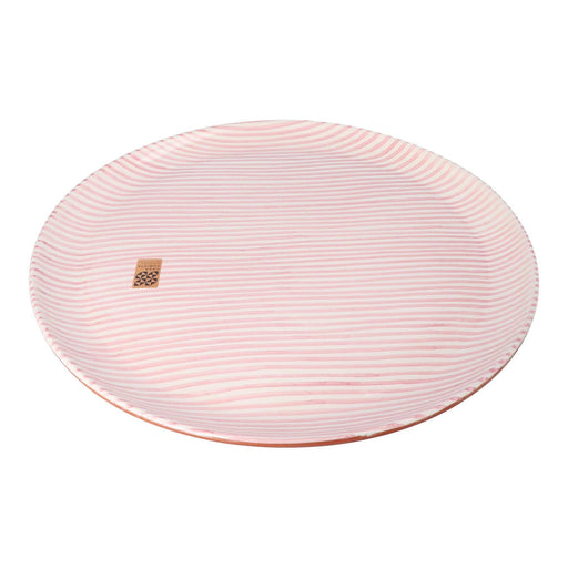 Serving tray with narrow stripe pattern mauve 40cm Casa Cubista - -. FOODIES IN HEELS