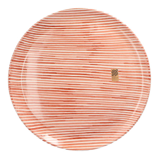Serving tray with narrow stripe pattern terracotta 40cm Casa Cubista - -. FOODIES IN HEELS