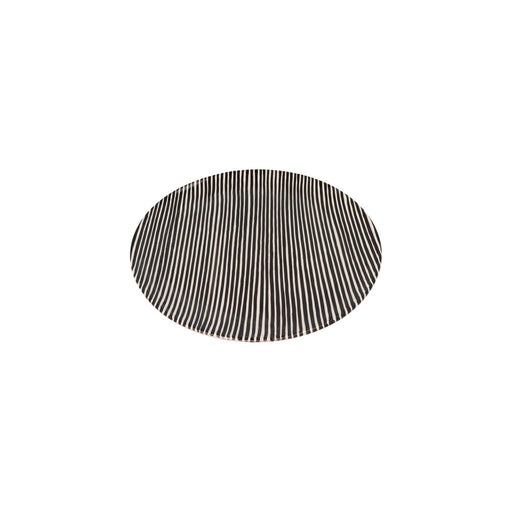 Serving tray with narrow stripe pattern black 40cm Casa Cubista - -. FOODIES IN HEELS