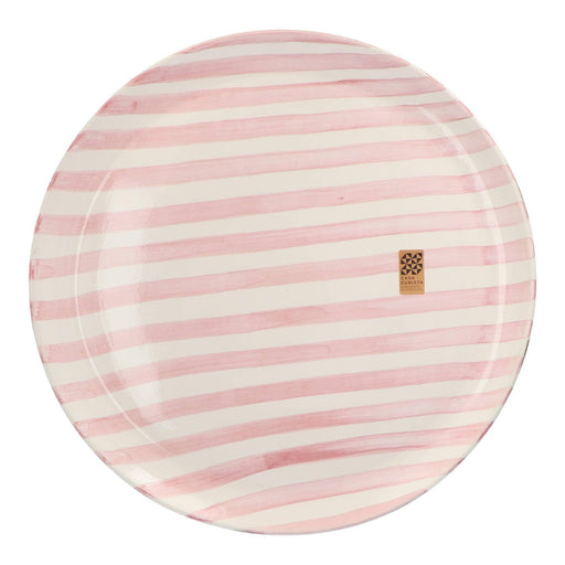 Serving tray with stripe pattern mauve 40cm Casa Cubista - FOODIES IN HEELS