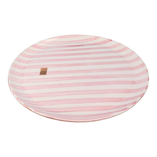 Serving tray with stripe pattern mauve 40cm Casa Cubista - FOODIES IN HEELS