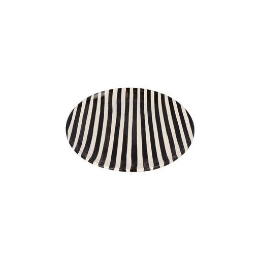 Serving tray with stripe pattern black 40cm Casa Cubista - -. FOODIES IN HEELS