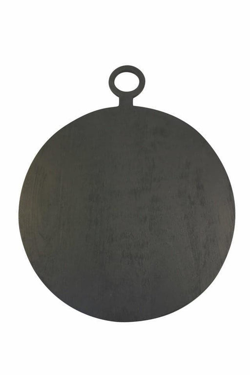 Serveerplateau rond geborsteld zwart mangohout 36,5cm Be Home - FOODIES IN HEELS
