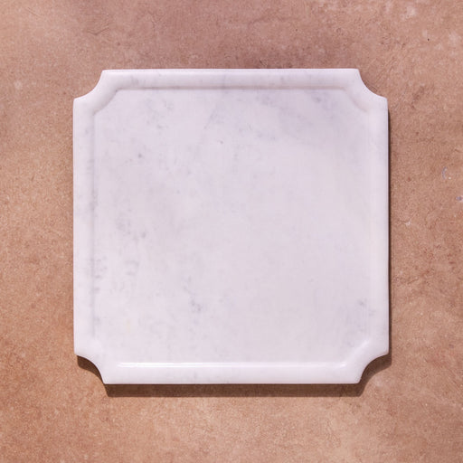 Serveerplateau wit marmer 31x31cm - Borrelplateaus - Be Home