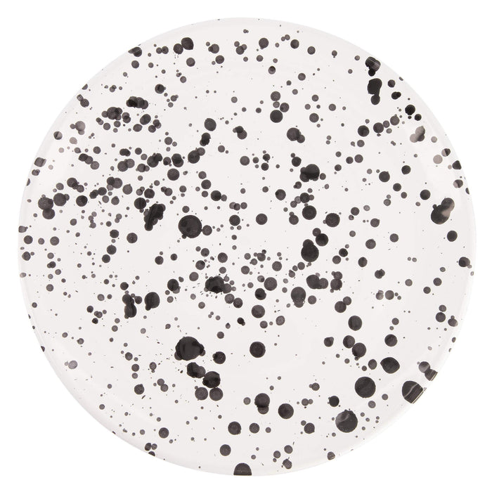 Serving dish white black splashes Smammriato 31.5cm Enza Fasano - -. FOODIES IN HEELS