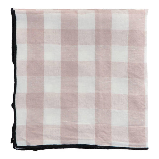 Servet Bourdon Canvas Mimi Vichy - Vichy Blush & Bourdon Noir (set van 6) - Servetten - Maison de Vacances