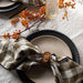 Servet Bourdon Canvas Mimi Vichy - Vichy Kaki & Bourdon Noir (set van 6) - Servetten - Maison de Vacances