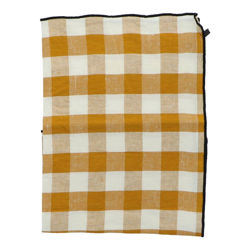 Servet Bourdon Canvas Mimi Vichy - Vichy Ocre & Bourdon Noir (set van 6) - Servetten - Maison de Vacances