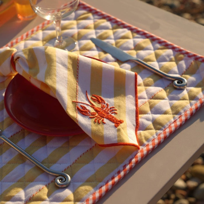 Napkin Margritte Yellow 40cm (set of 2) - Napkins - Maison Dinette