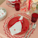 Napkin Red Heart embroidered 45x45cm - Napkins - Mariaida Home