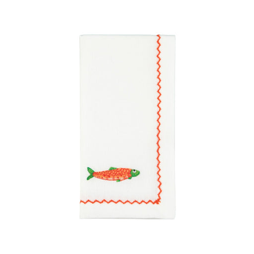 Napkin Sardine Orange 35x50cm - Napkins - Mariaida Home