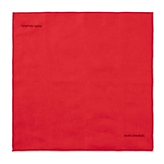 Servetten 100% linnen Mon Amour 40x40cm (set van 2) - Servetten - Kulu Club