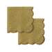 Servetten 100% linnen scallop olijfgroen 40x40cm (set van 2) - Servetten - Kulu Club