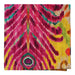 Napkins handprinted cotton red yellow purple motif 40x40cm (set of 4) - Napkins - Les Ottomans