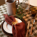 Tablecloth Bourdon Canvas Mimi Vichy - Vichy Kaki & Bourdon Noir 145x300cm - Tablecloths - Maison de Vacances