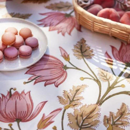 Tablecloth Flora Rose 170x300cm Bungalow - -. FOODIES IN HEELS