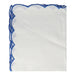 Tablecloth George with blue scalloped linen 170x270cm LNH - FOODIES IN HEELS