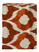 Tablecloth handprinted cotton orange pattern 250x150cm Les Ottomans - - FOODIES IN HEELS