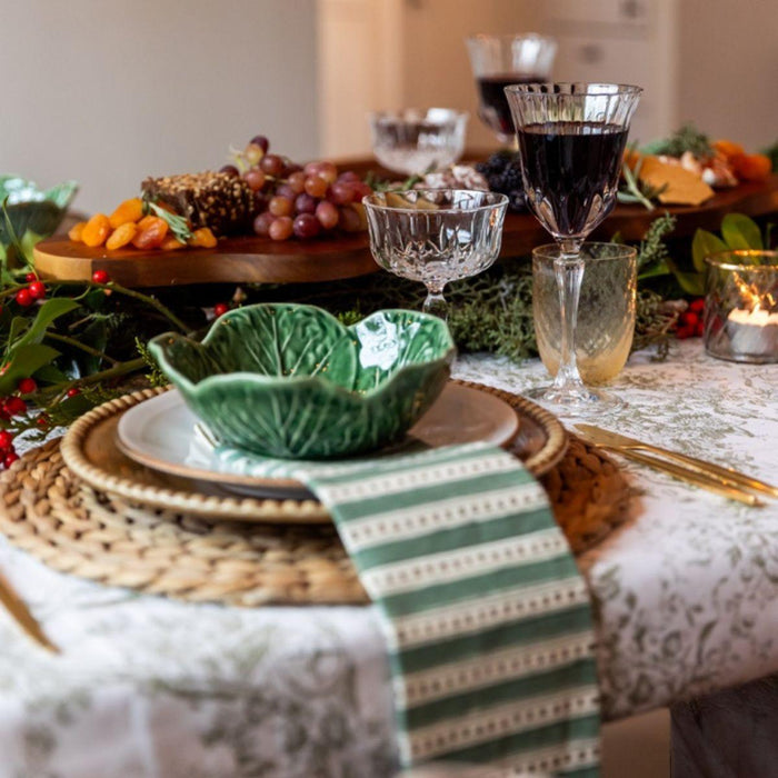 Tablecloth cotton green 160x300cm - Tablecloths - La Cuca