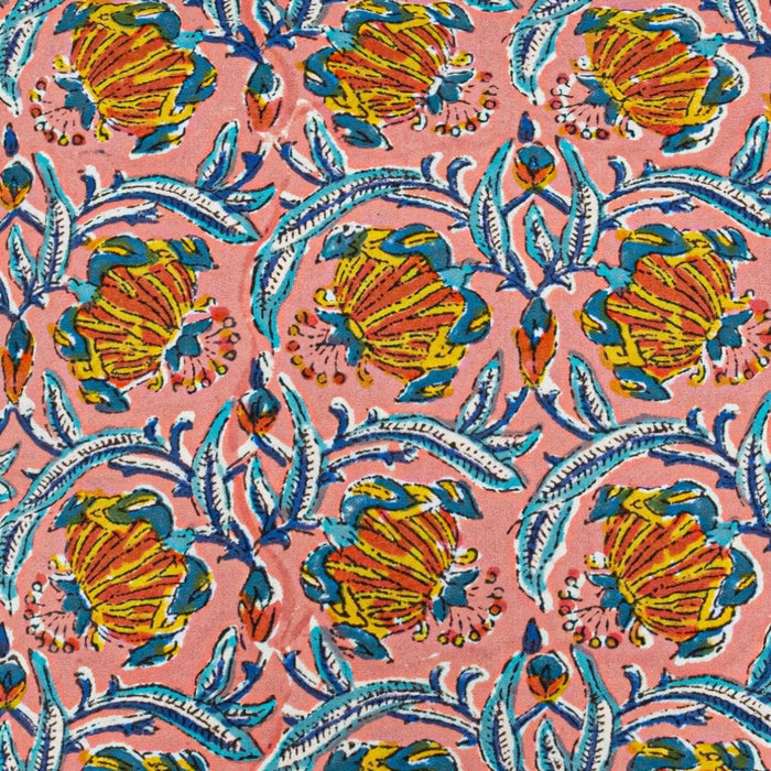 Tablecloth cotton Jaipur peach 175x300cm Jamini - -. FOODIES IN HEELS