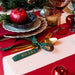 Tafelkleed Leya Streep rood en roze 150x250cm - Tafelkleden - Byon
