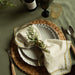 Tablecloth linen khaki 160x270cm Tell me More - -. FOODIES IN HEELS