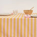 Tablecloth Maglia Raya yellow with pink stripe 160x300cm - Tablecloths - Muaré