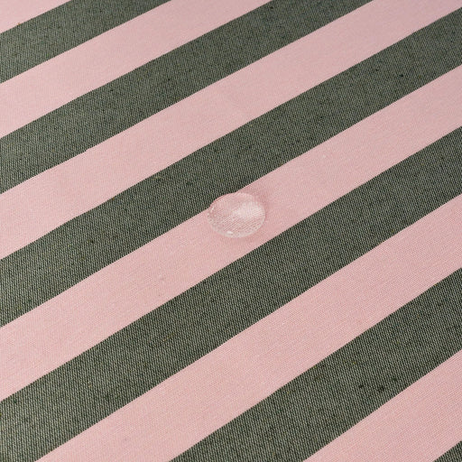 Tablecloth Maglia Raya green with pink stripe 160x300cm - Tablecloths - Muaré
