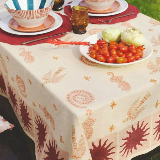 Tablecloth The Pink Wildlife 140x350cm - Tablecloths - Casa Juna