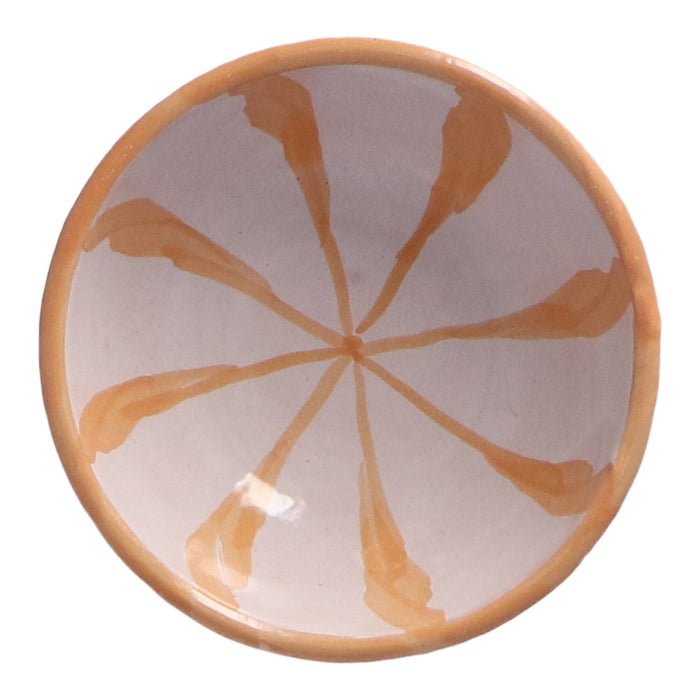 Tapas schaaltje Granada streep peach 10cm - Kommen - Lenta Living