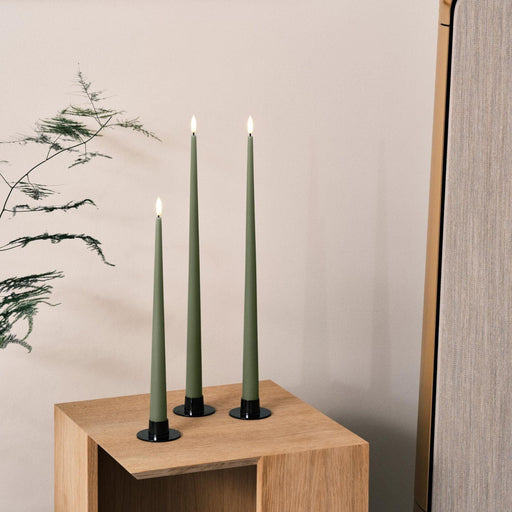 Taper candle 30cm Deep Wine LED (set of 2) - Candles - Ester & Erik