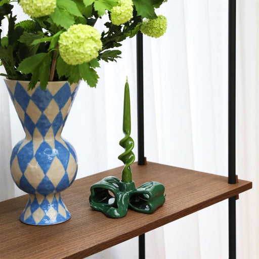 Vase rhombic blue 29,5cm - Vases - &Klevering