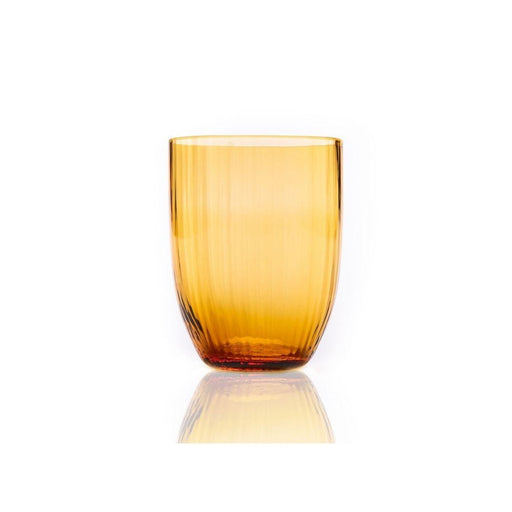 Water Glass Bamboo Amber (set of 6) Anna von Lipa - -. FOODIES IN HEELS