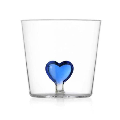 Water glass Blue Heart - Water glasses - Ichendorf Milano