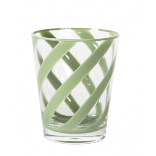 Water glass green spiral 11cm - made of melamine Fiorirà un Giardino -. FOODIES IN HEELS