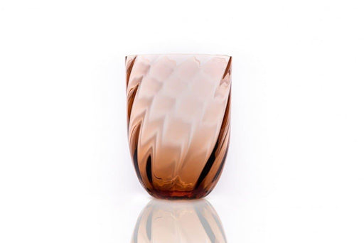 Water Glass Swirl New Brown (set of 6) Anna von Lipa - -. FOODIES IN HEELS
