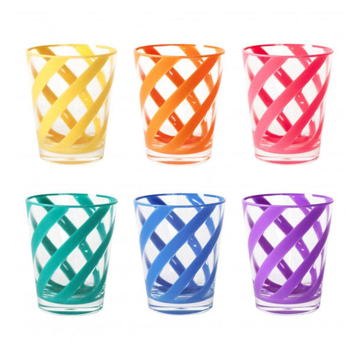 Water glasses happy colors 11cm (set of 6) - made of melamine Fiorirà un Giardino -. FOODIES IN HEELS