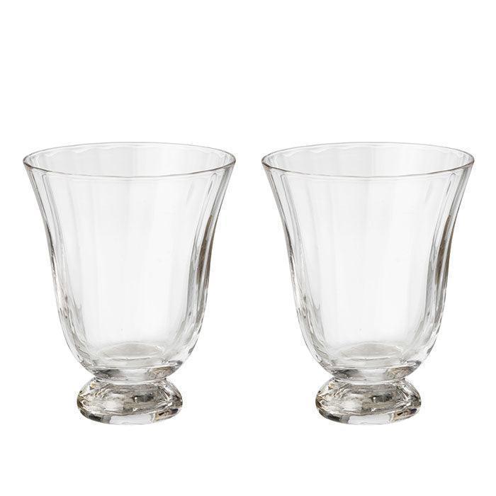 Waterglazen Trellis Clear (set van 2) - Waterglazen - Bungalow