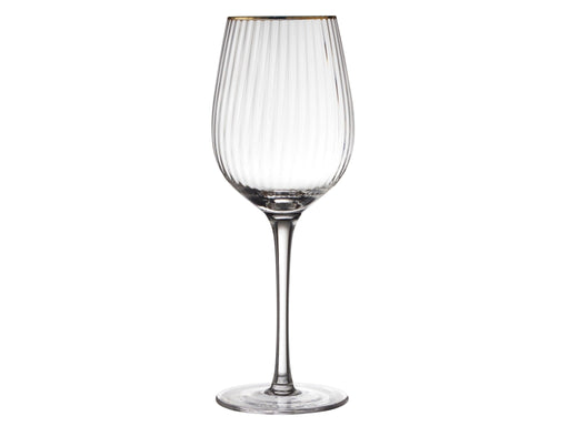 Wine glass red wine Palermo gold rim (set of 4) - Wine glasses - Lyngby Glas