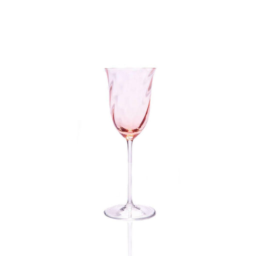 Wine glass white wine Limoux Rosa with base in crystal color (set of 2) Anna von Lipa - -. FOODIES IN HEELS
