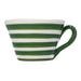 XXL mug horizontal stripe dark green (set of 2) Casa Cubista - -. FOODIES IN HEELS